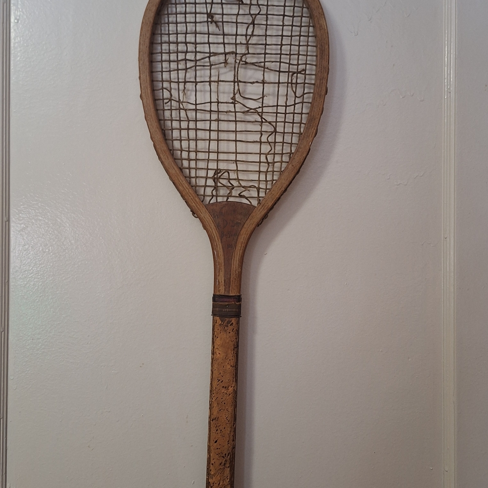 Ultra Rare! Antique Wright & Ditson "Longwood" Wood Tennis Racquet | Boston, MA